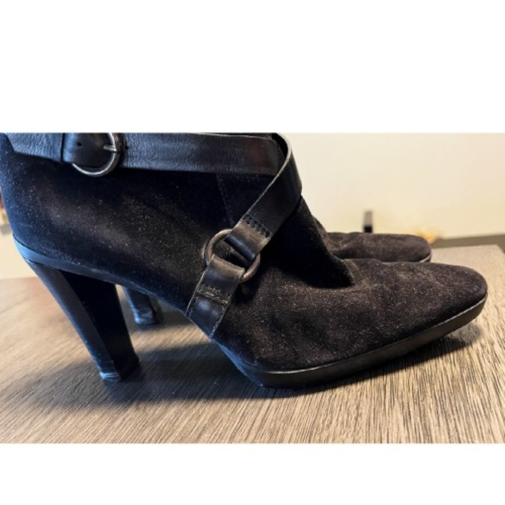 TOD'S STRAP HEELED BOOTS 8 - Picture 4 of 11